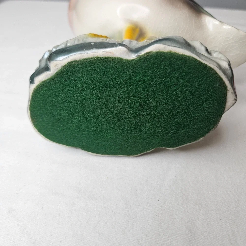 Vtg Mallard Duck Ceramic Planter Vase Figurine Green Head Wildlife Decor 10.25